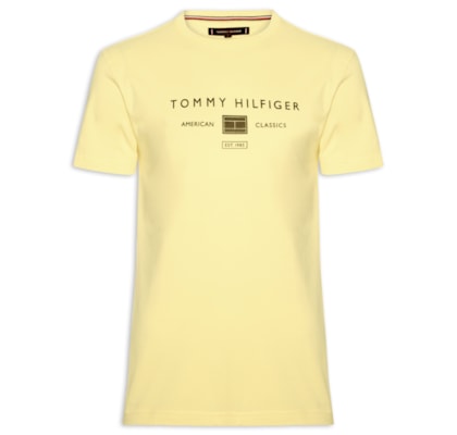 Camiseta Masculina Regular Fit Brand Love - Amarelo