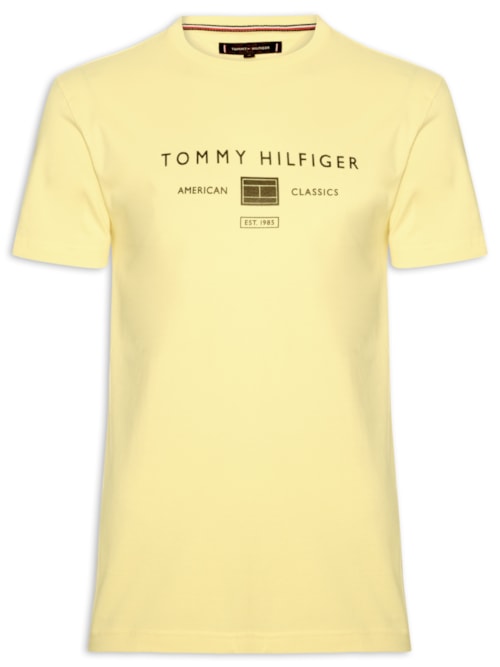 Camiseta Masculina Regular Fit Brand Love - Amarelo
