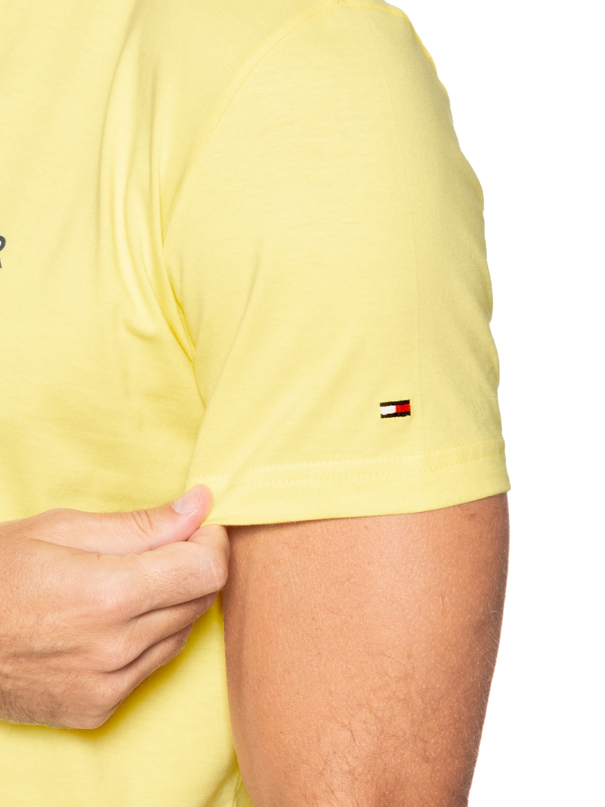 Camiseta Masculina Regular Fit Brand Love Amarelo Tommy Hilfiger