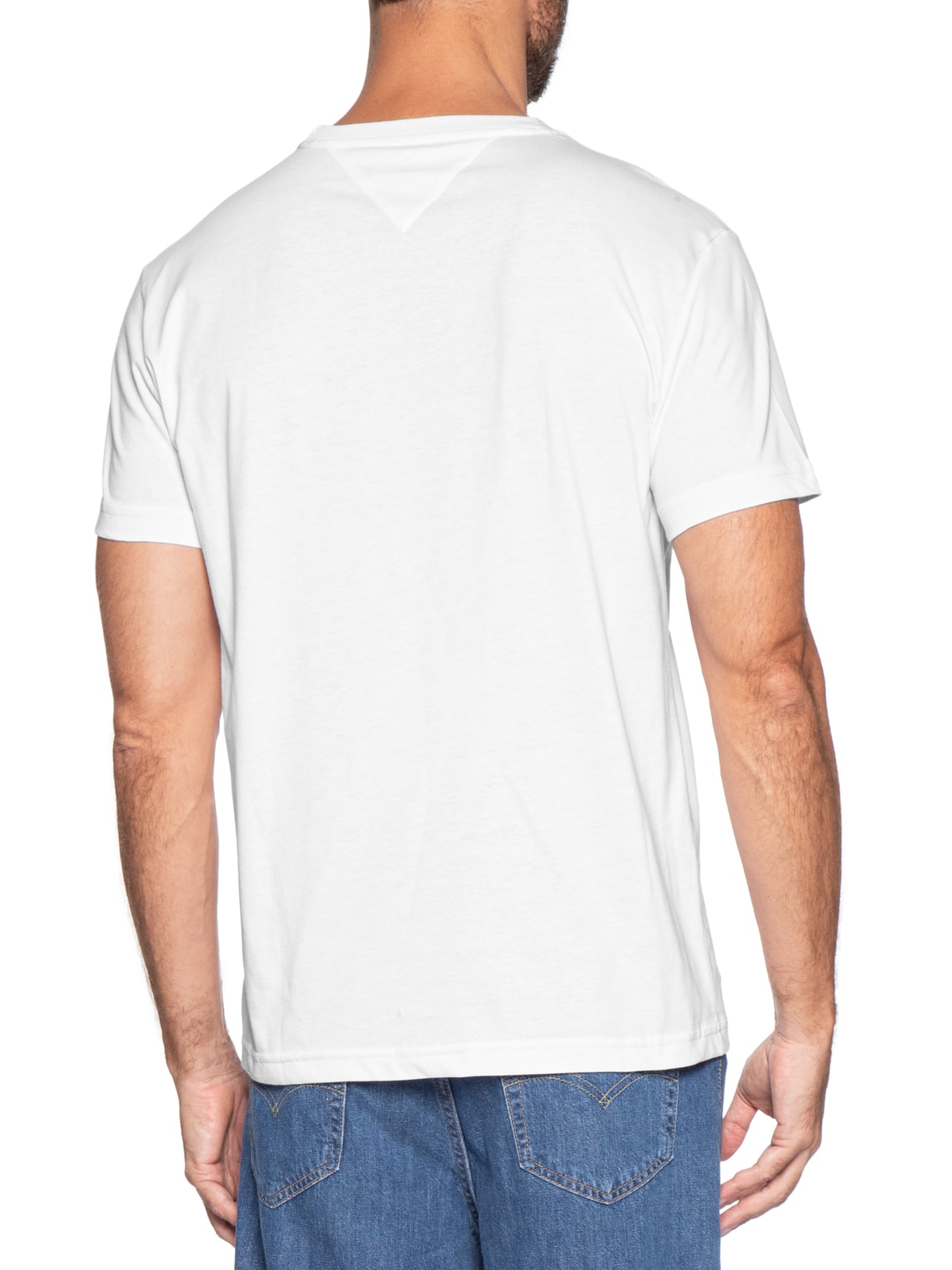 Camiseta Masculina Regular Fit Brand Love Emblema Branco Tommy Hilfiger