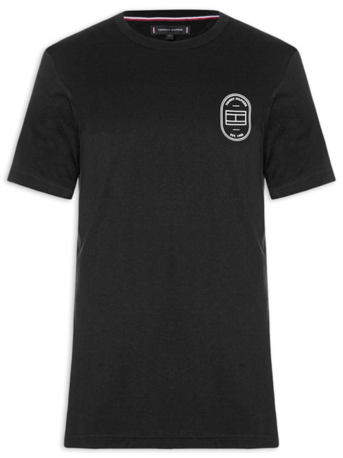 Camiseta Masculina Regular Fit Brand Love Emblema - Preto