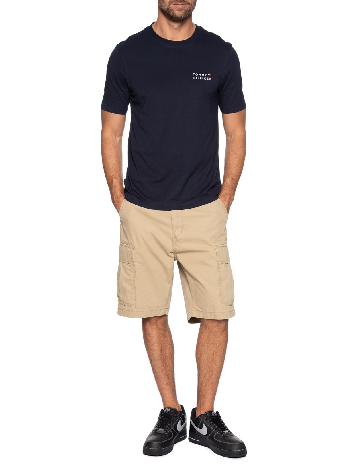 Camiseta Masculina Regular Fit Brand Love Estampada Azul Tommy Hilfiger