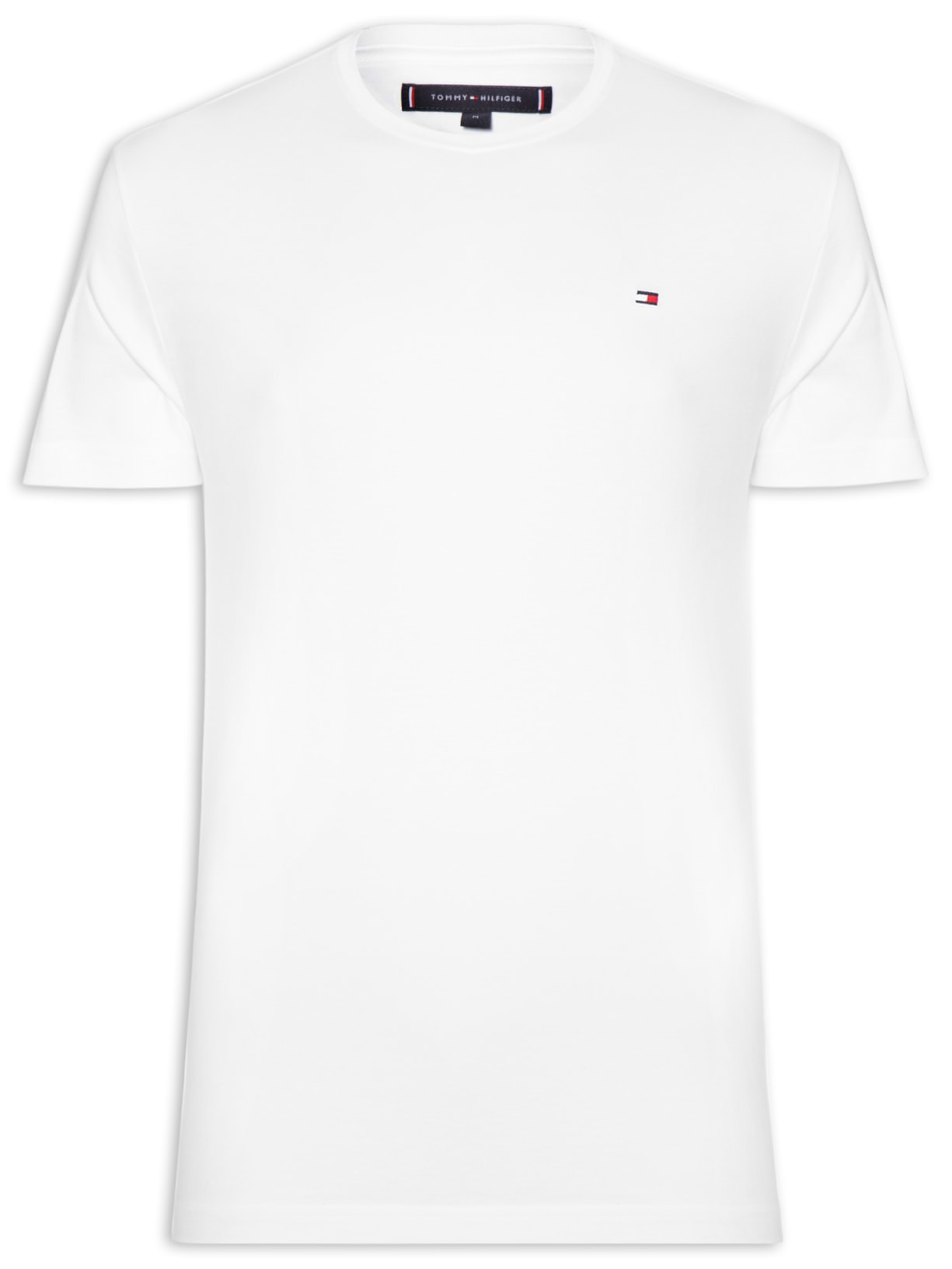 Camiseta Masculina Regular Fit C-NK Pima Cotton Branco Tommy Hilfiger