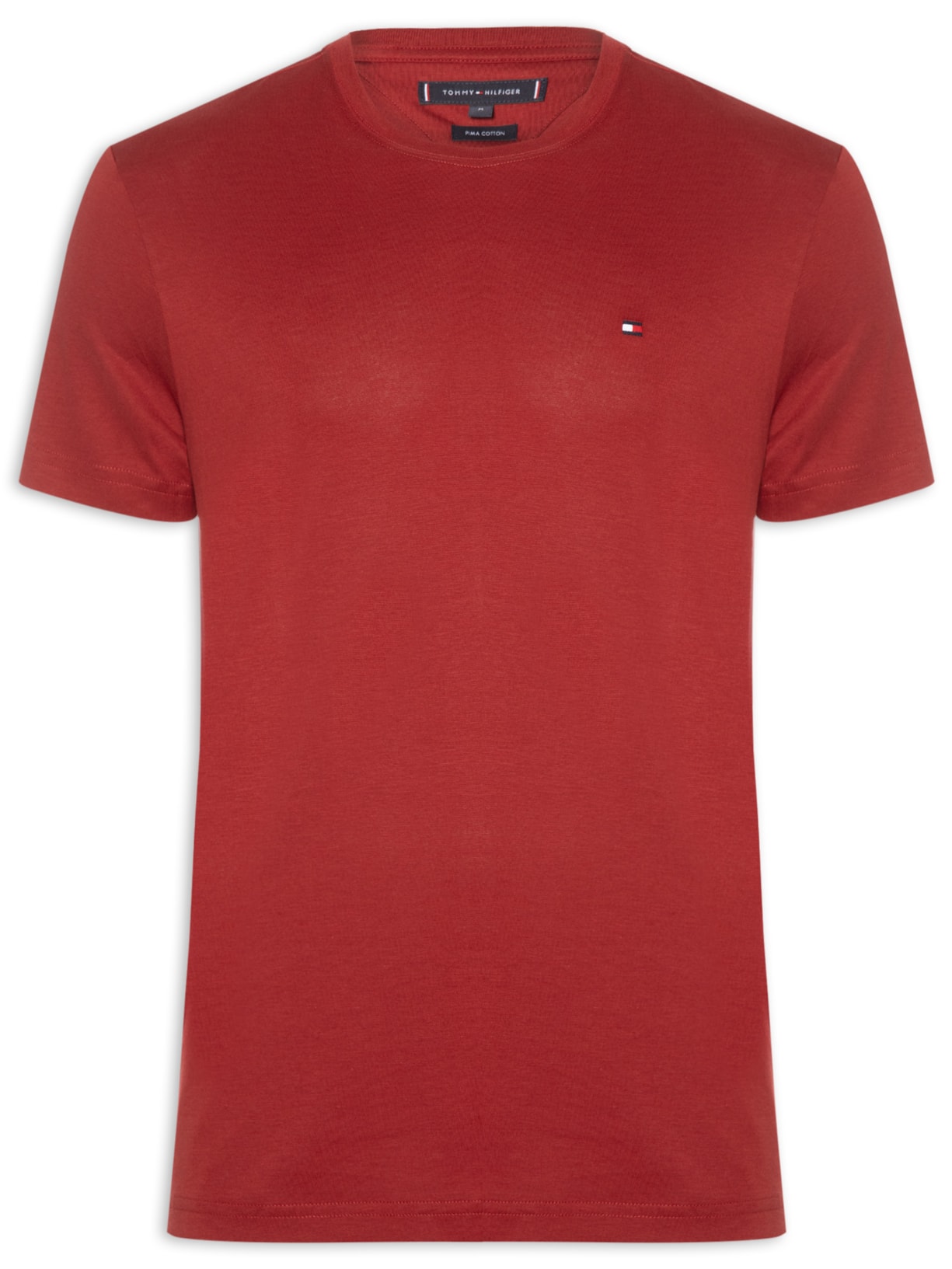 Camiseta Masculina Regular Fit C-NK Pima Cotton Vermelho Tommy Hilfiger