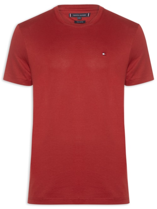 Camiseta Masculina Regular Fit C-NK Pima Cotton - Vermelho