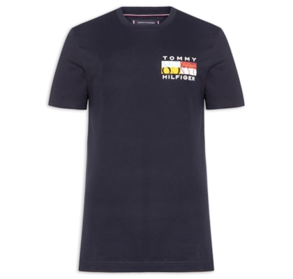 Camiseta Masculina Regular Fit Colour Flag - Azul