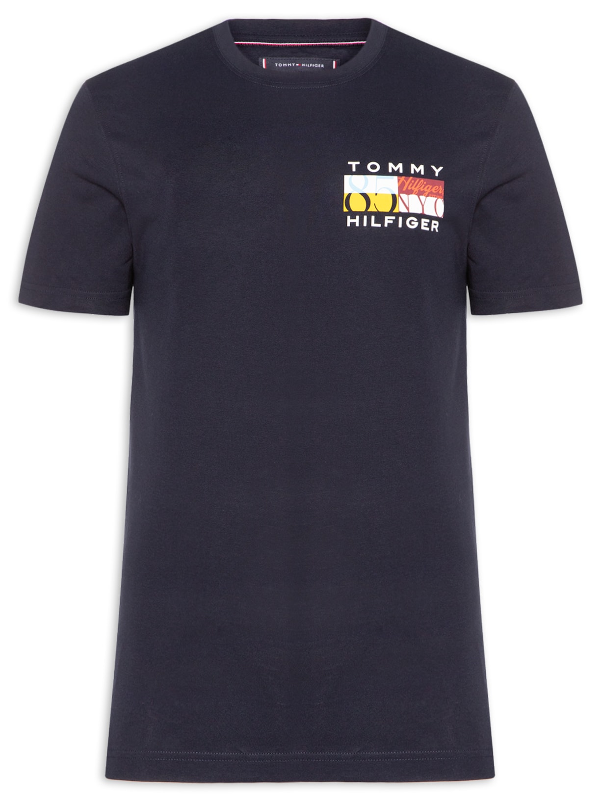 Camiseta Masculina Regular Fit Colour Flag Azul Tommy Hilfiger