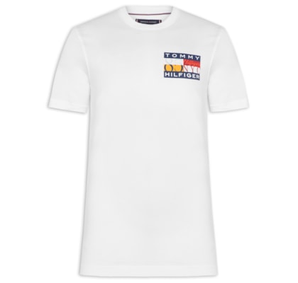 Camiseta Masculina Regular Fit Colour Flag - Branco