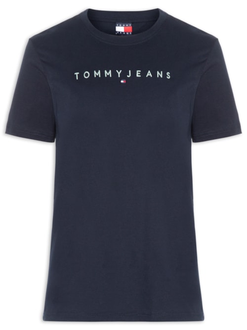 Camiseta Masculina Regular Fit com Logo – Azul