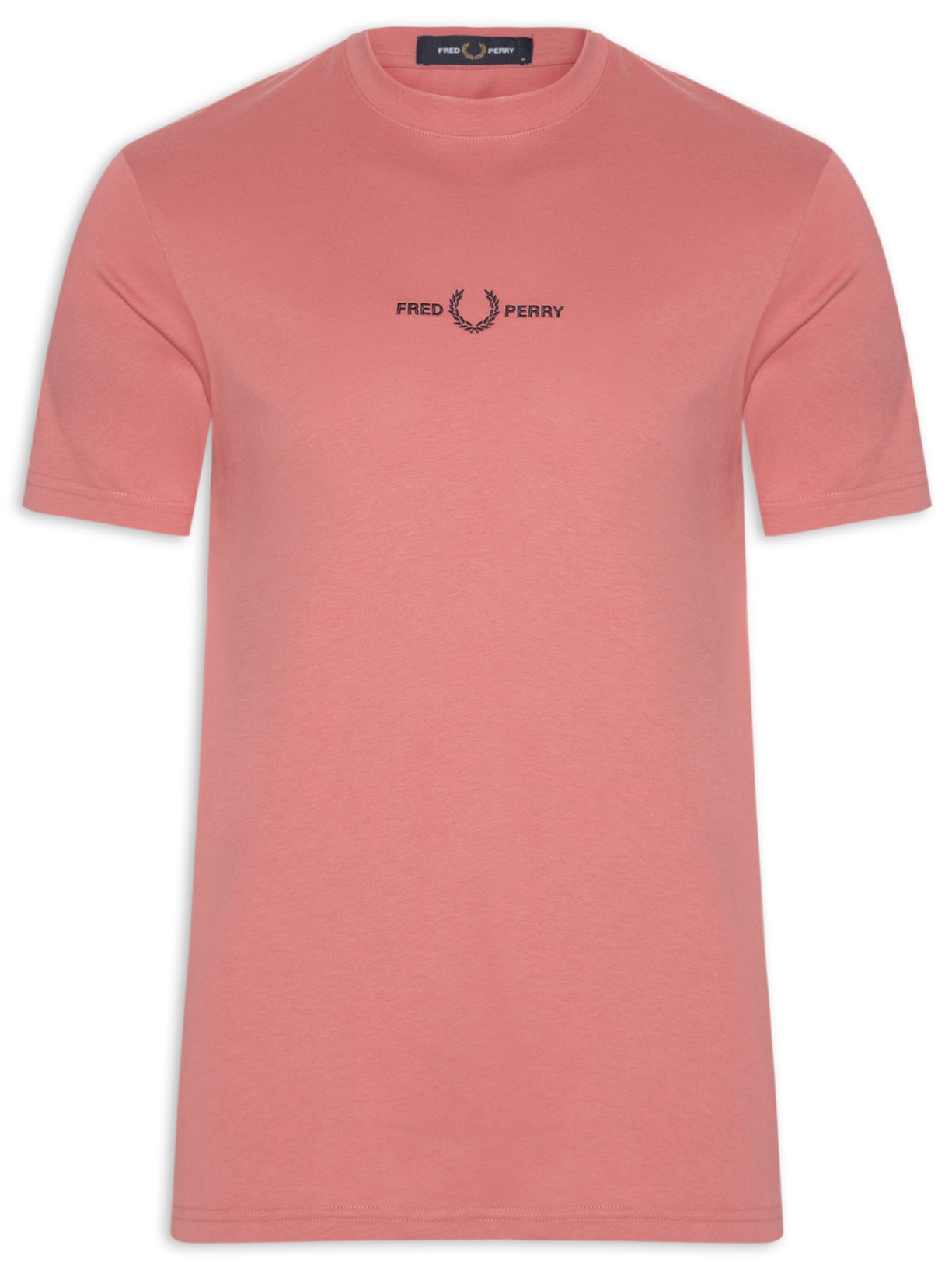 Camiseta Masculina Regular Fit Com Logo Bordado - Rosa