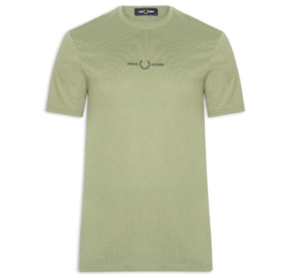 Camiseta Masculina Regular Fit Com Logo Bordado - Verde
