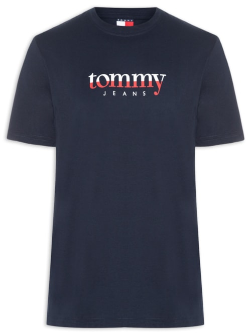 Camiseta Masculina Regular Fit Com Silk - Azul