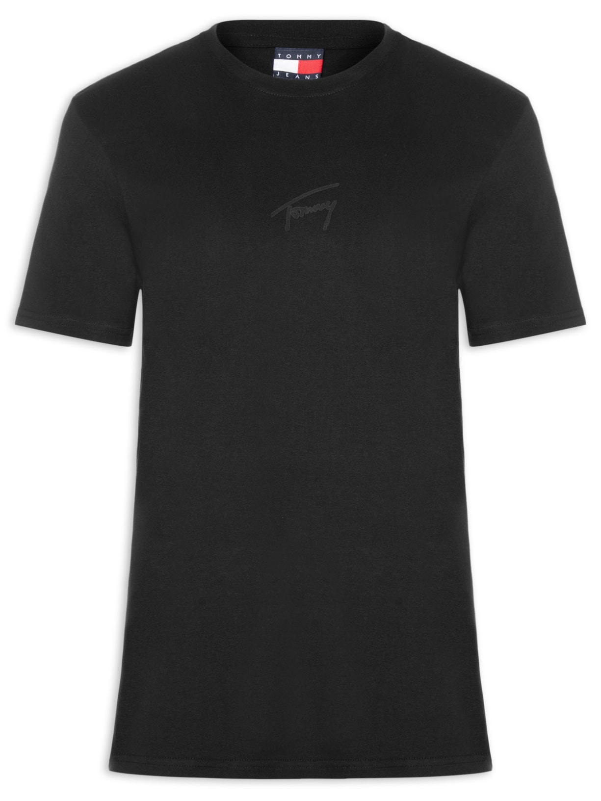 Camiseta Masculina Regular Fit com Silk - Preto