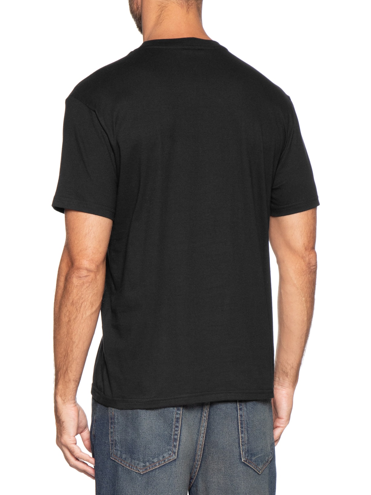 Camiseta Masculina Regular Fit com Silk Preto Tommy Jeans