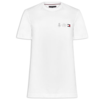 Camiseta Masculina Regular Fit Crest Out - Branco