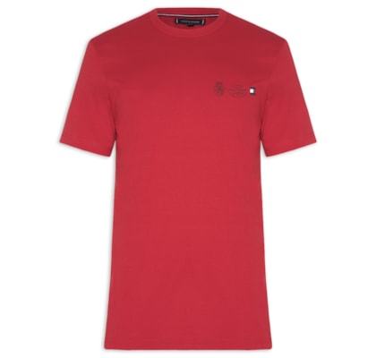 Camiseta Masculina Regular Fit Crest Out - Vermelho