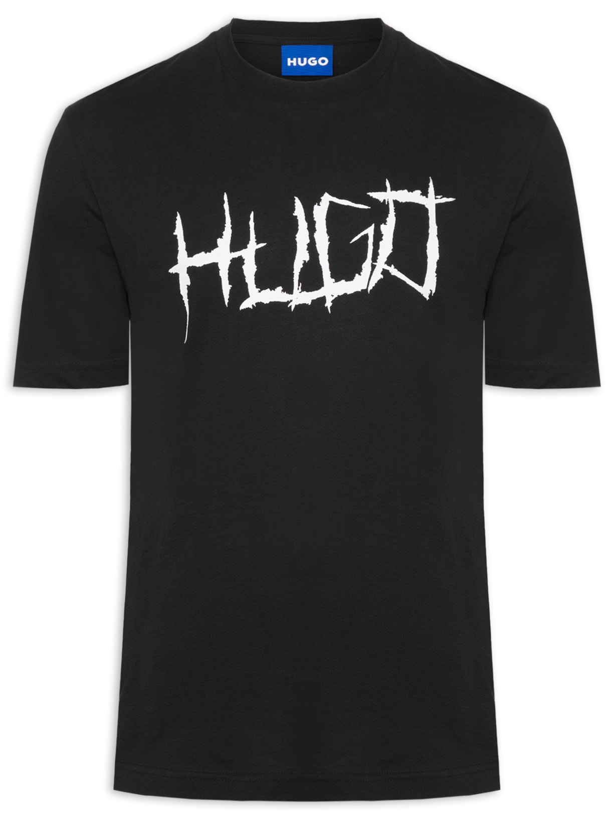 Camiseta Masculina Regular Fit Crew Neck Namerix Preto Hugo