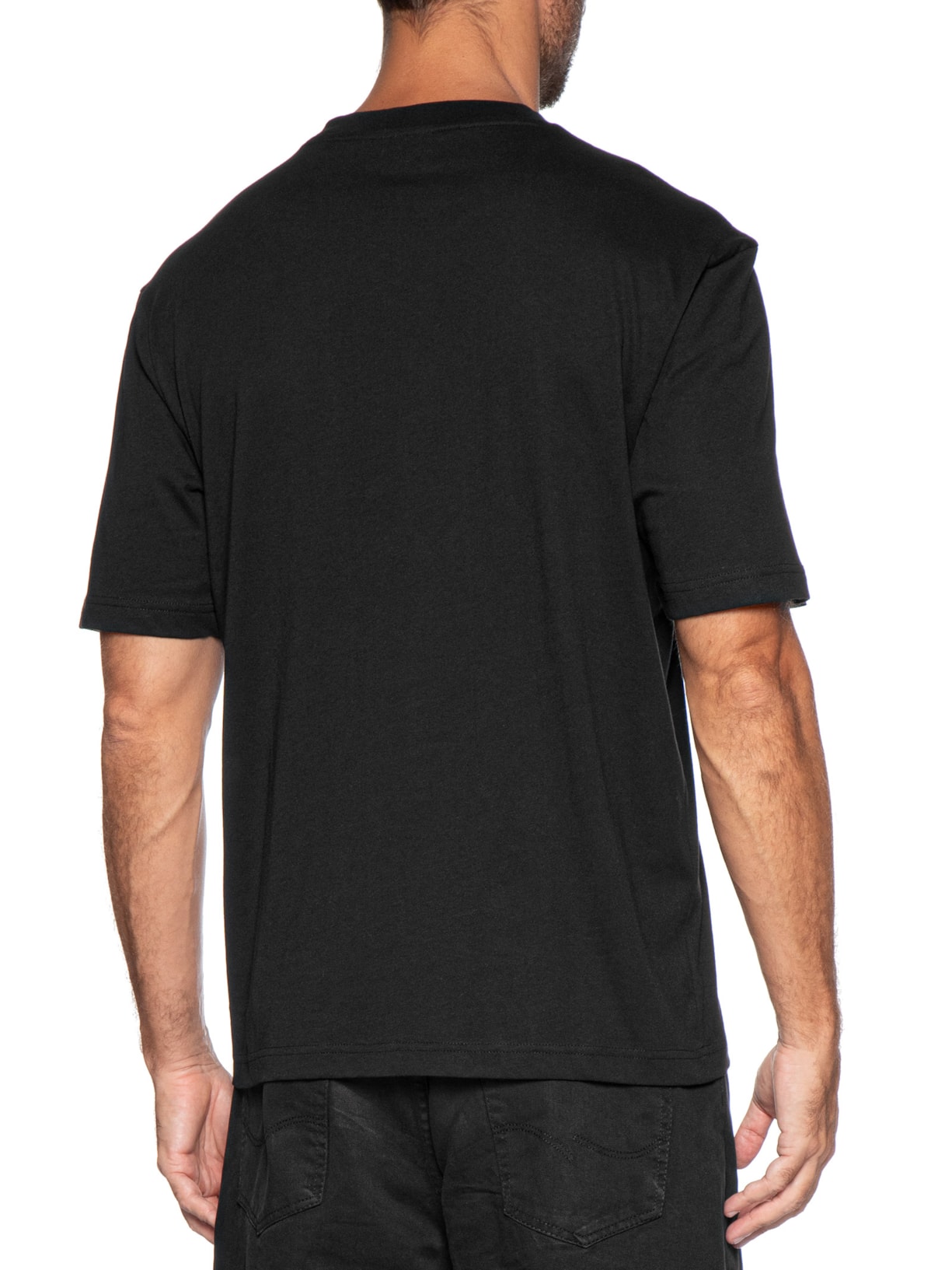 Camiseta Masculina Regular Fit Crew Neck Nayonix Preto Hugo