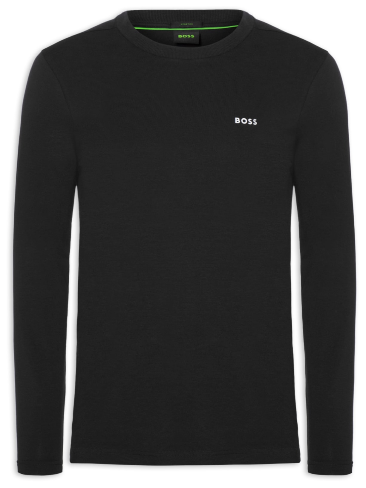 Camiseta Masculina Regular-Fit Crew Neck Tee Long - Preto