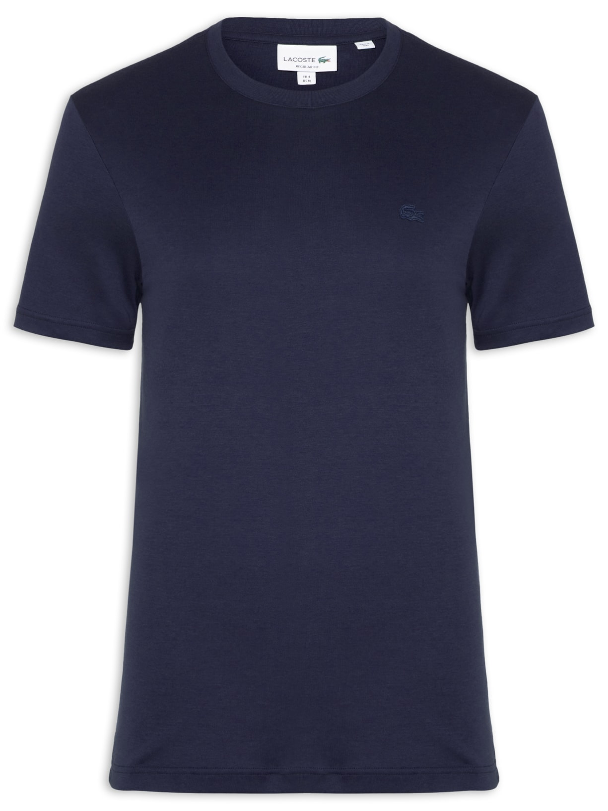 Camiseta Masculina Regular Fit Croco Monocromático Azul Lacoste