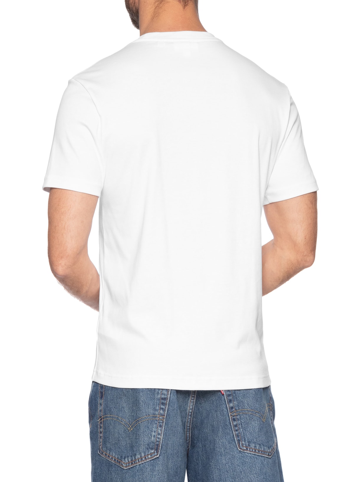 Camiseta Masculina Regular Fit Croco Monocromático Branco Lacoste