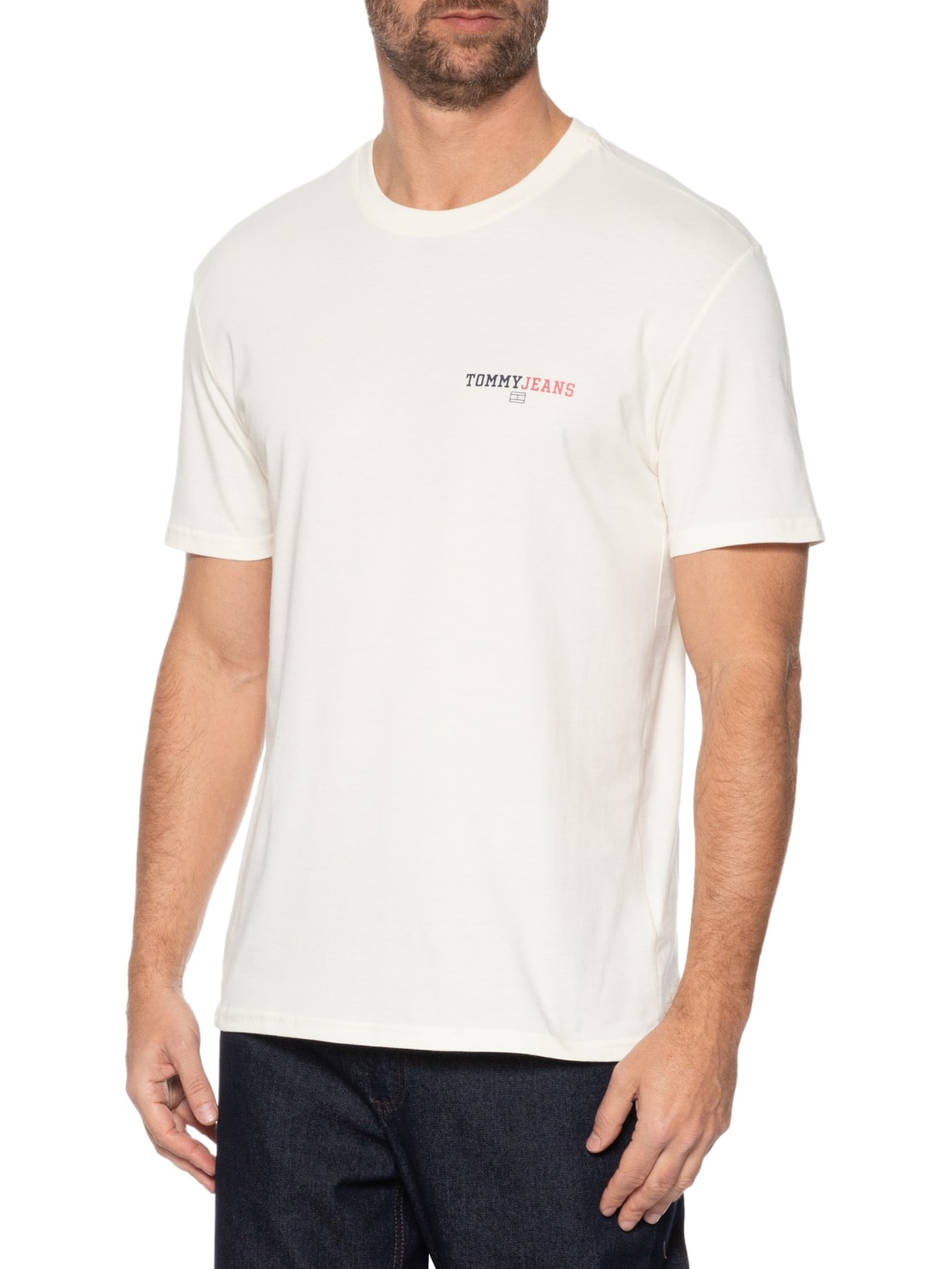 Camiseta Masculina Regular Fit Dna Graphic Off White Tommy Jeans