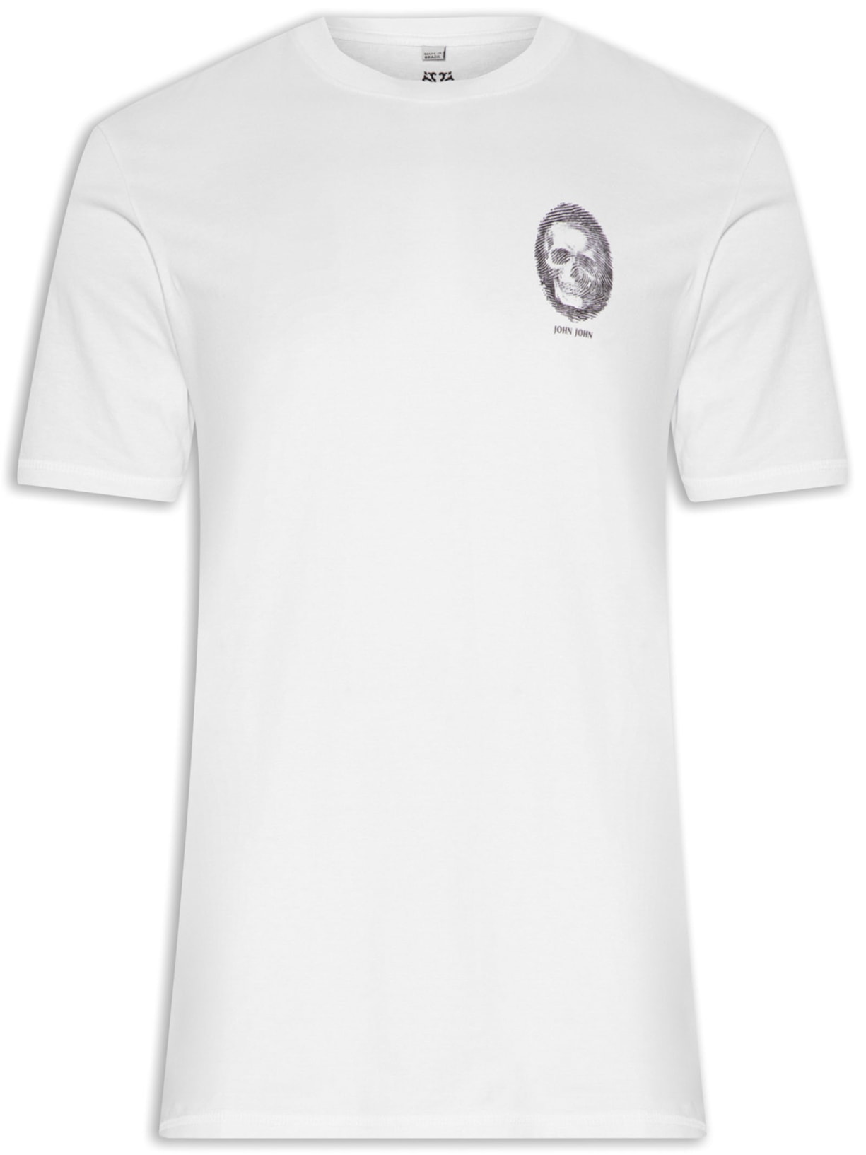 Camiseta Masculina Regular Fit Dna Skull - Branco