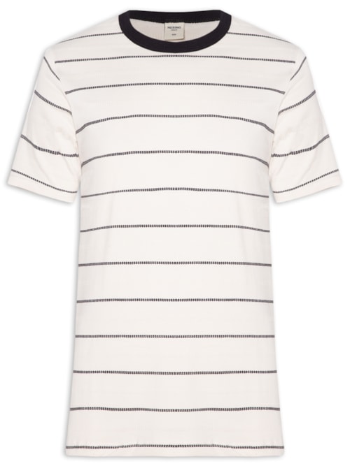 Camiseta Masculina Regular Fit Em Malha - Branco