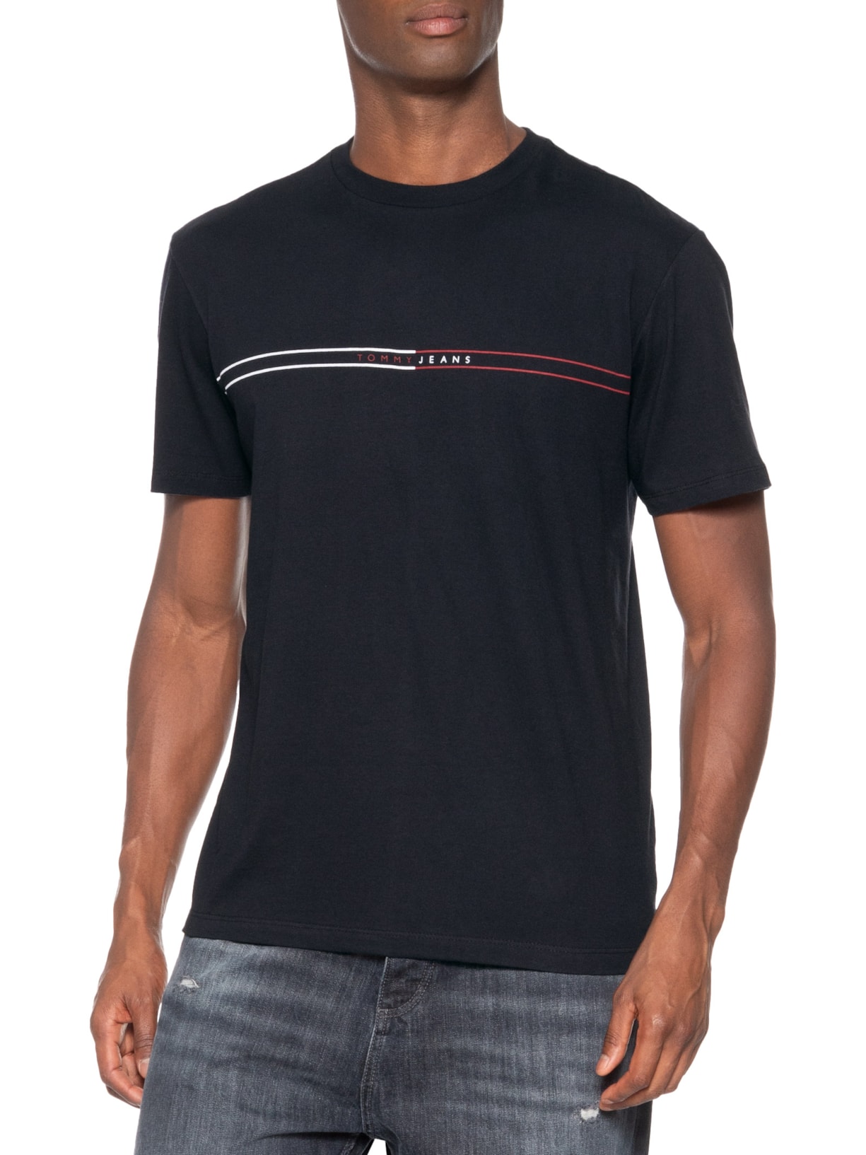 Camiseta Masculina Regular Fit Entry Graphic Preto Tommy Jeans
