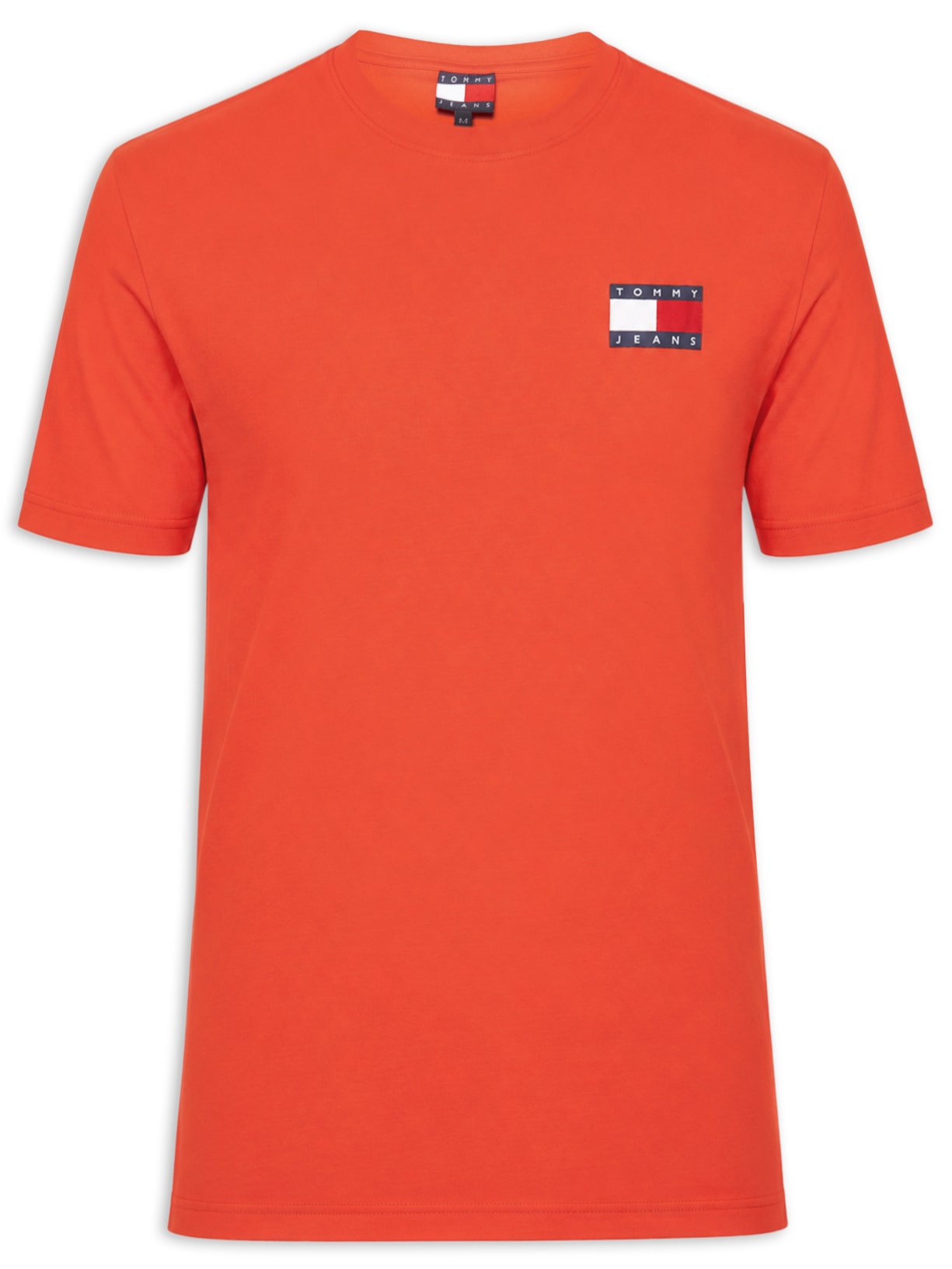 Camiseta Masculina Regular Fit Essential Flag Laranja Tommy Jeans