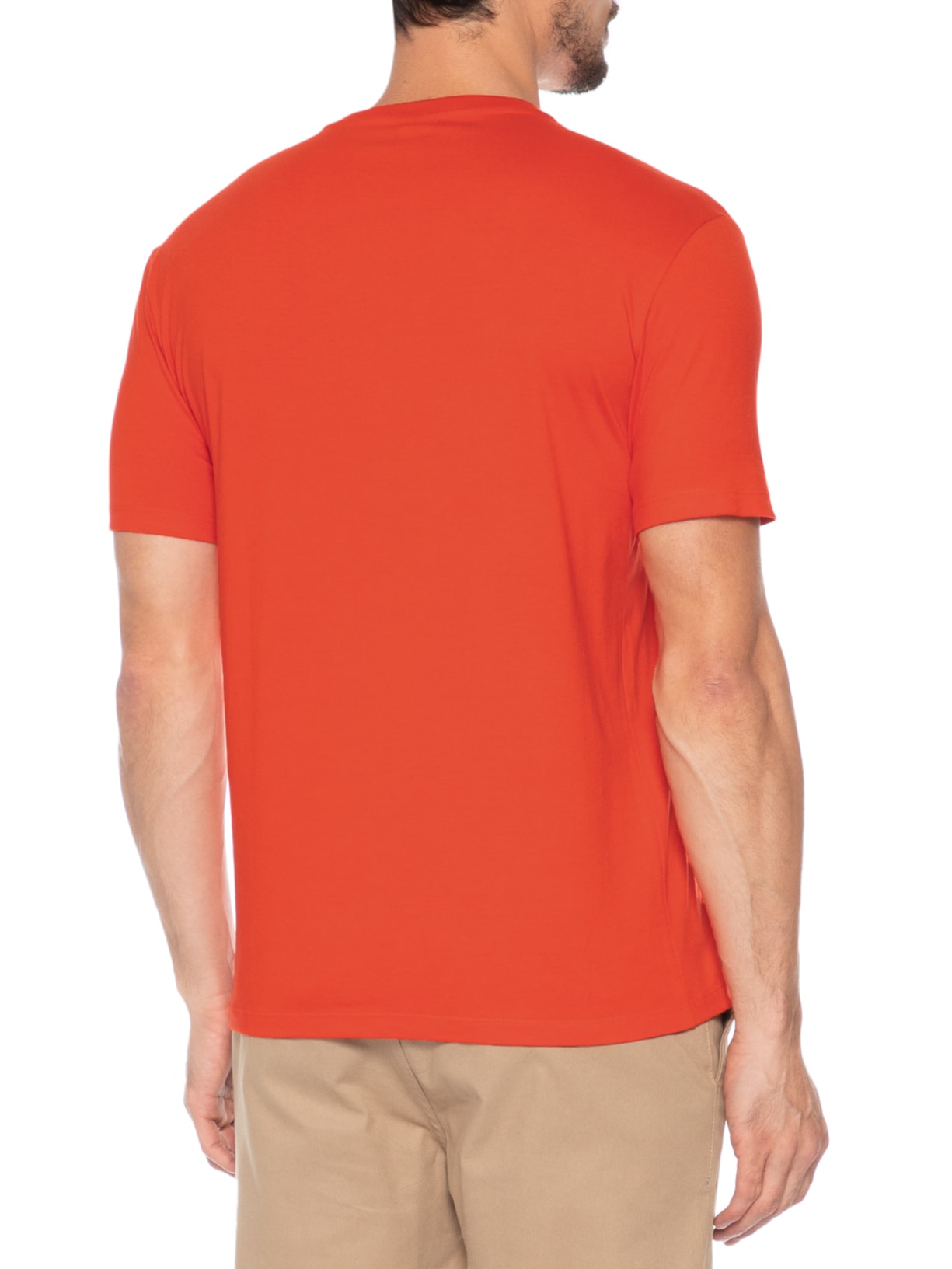 Camiseta Masculina Regular Fit Essential Flag Laranja Tommy Jeans