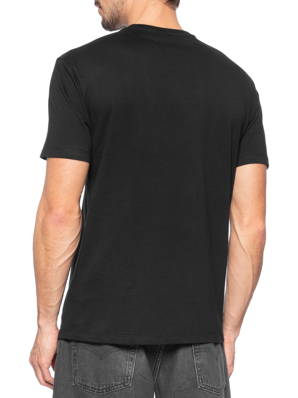 Camiseta Masculina Regular Fit Essential Flag Preto Tommy Jeans
