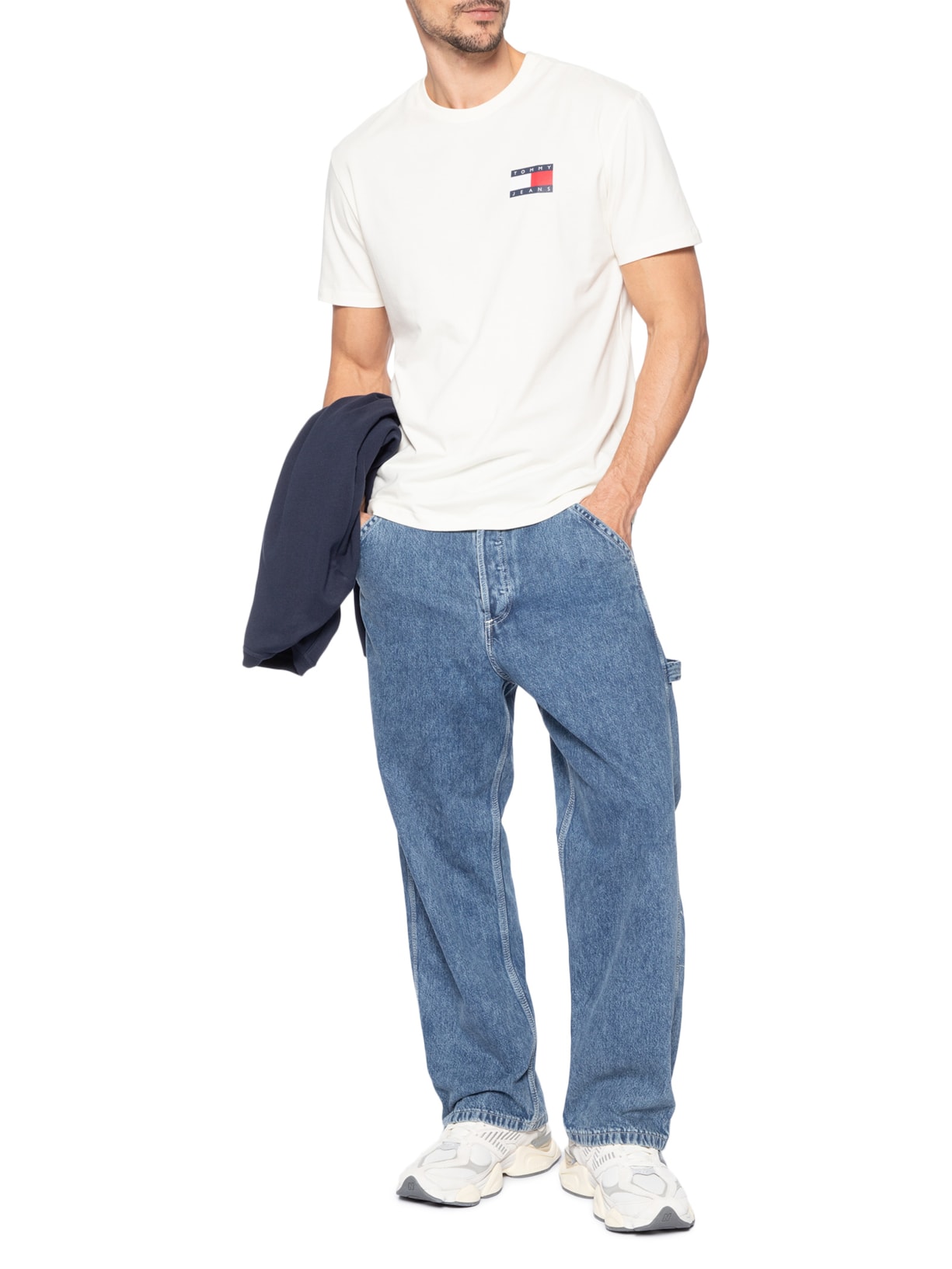 Camiseta Masculina Regular Fit Essential Flag – Branco Tommy Jeans