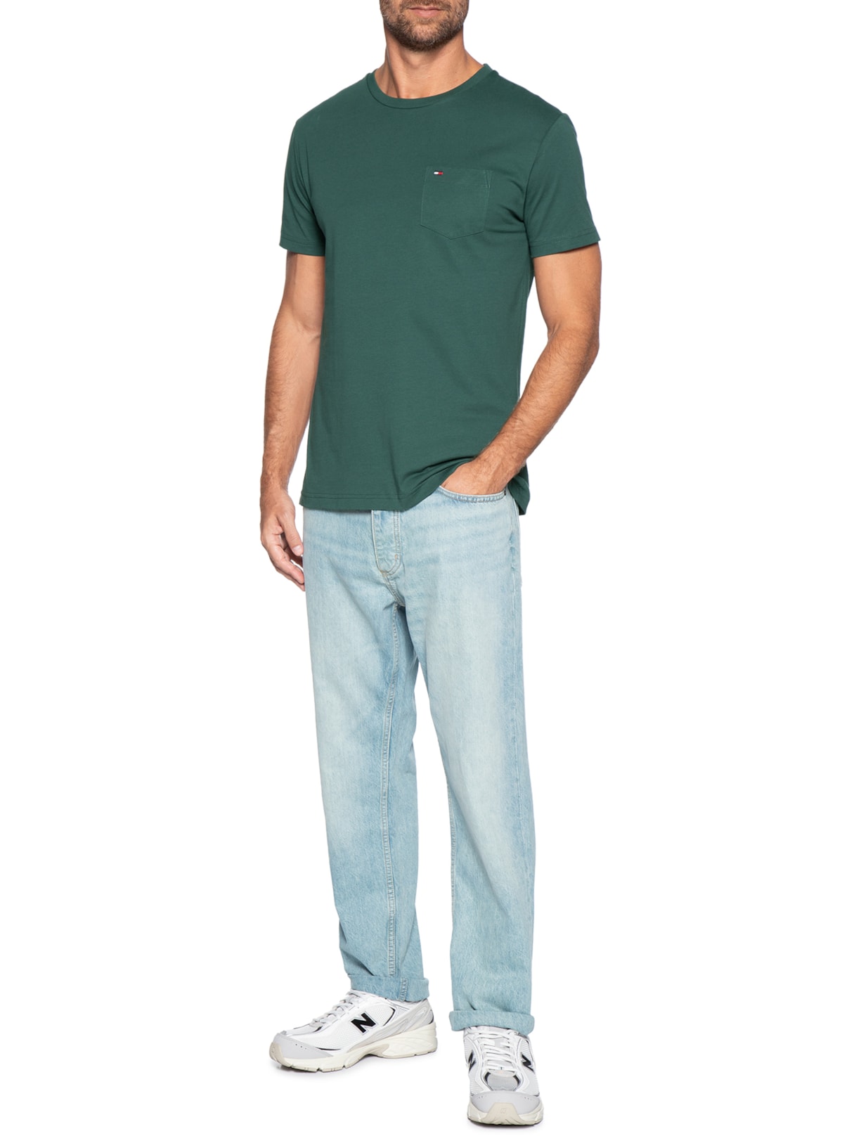 Camiseta Masculina Regular Fit Essential Verde Tommy Hilfiger