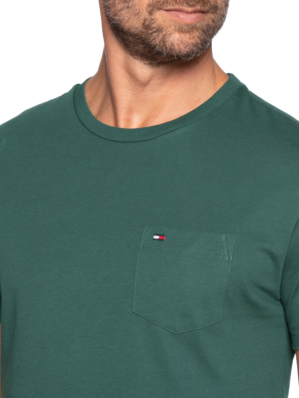 Camiseta Masculina Regular Fit Essential Verde Tommy Hilfiger