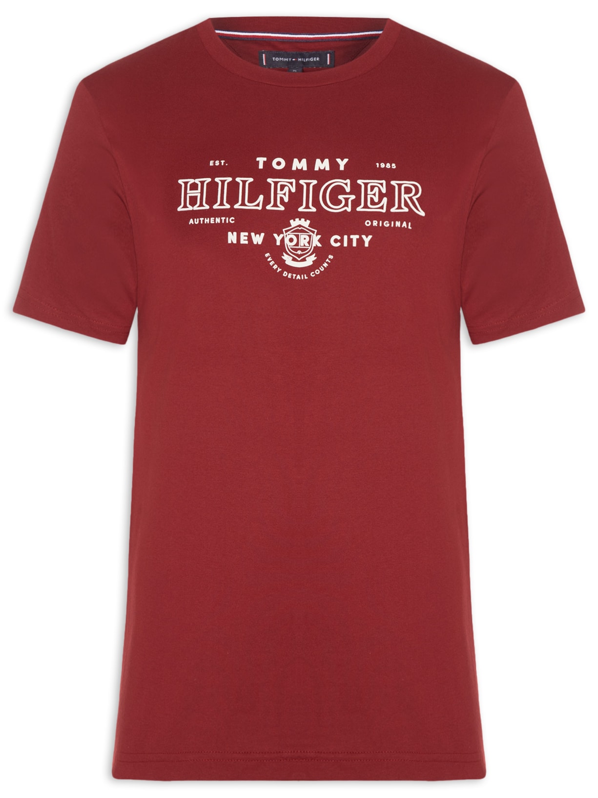 Camiseta Masculina Regular Fit Estampa Heritage Vermelho Tommy Hilfiger