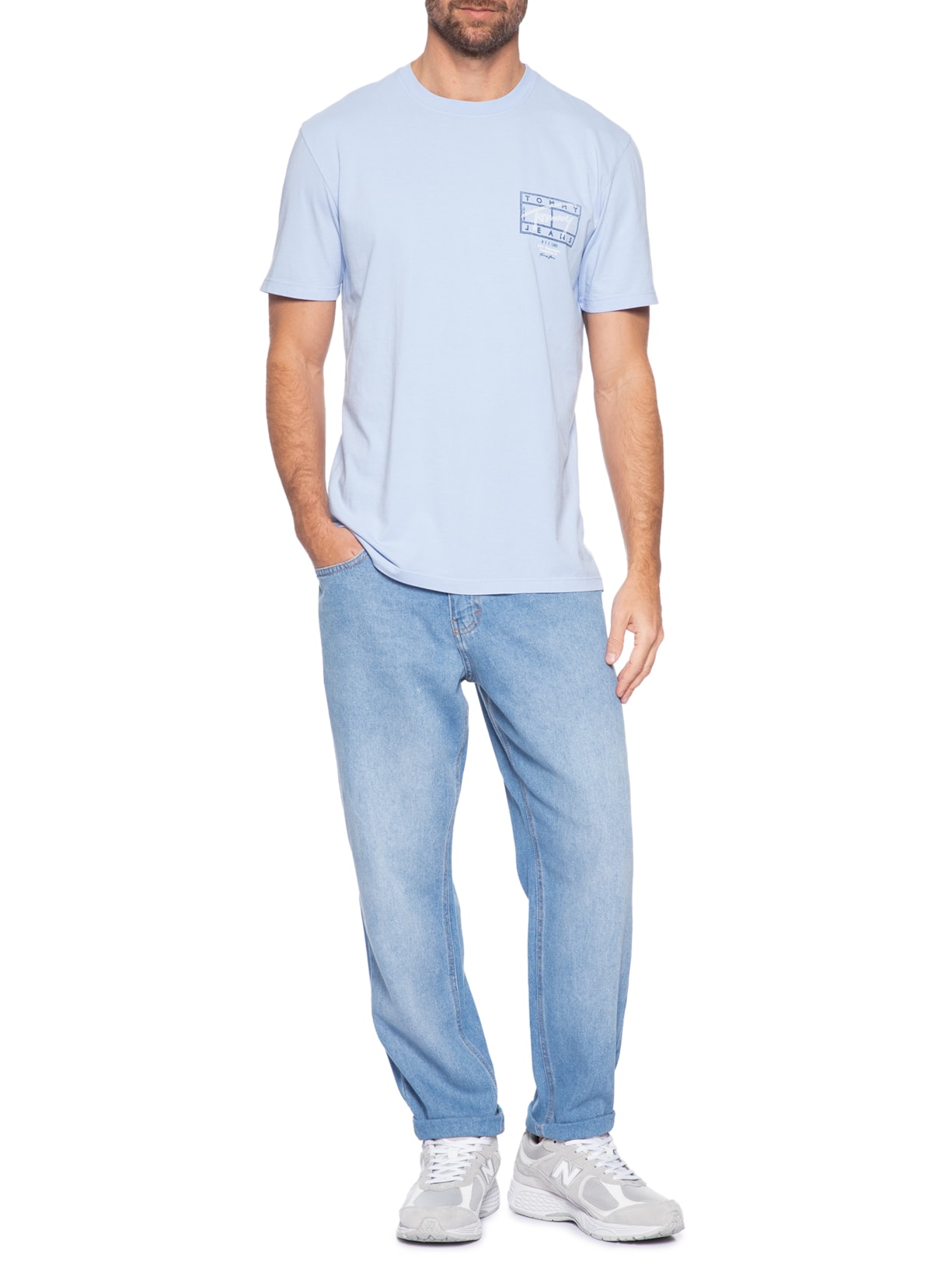 Camiseta Masculina Regular Fit Estampa Sign Spray – Azul Tommy Jeans