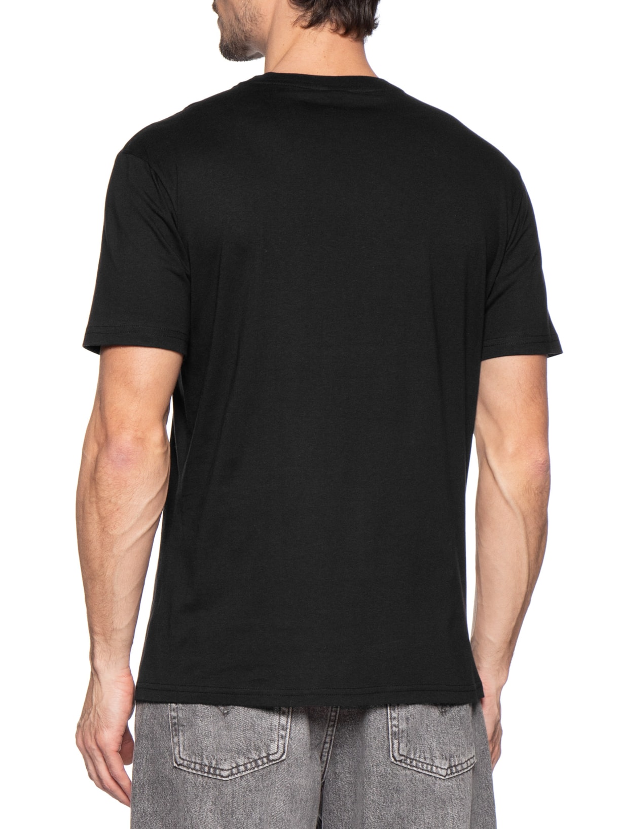 Camiseta Masculina Regular Fit Estampada Bills Font Preto Tommy Jeans