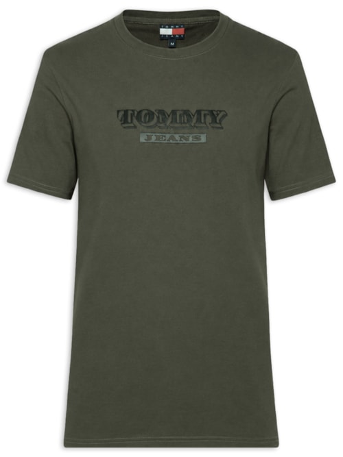 Camiseta Masculina Regular Fit Estampada Bills Font - Verde