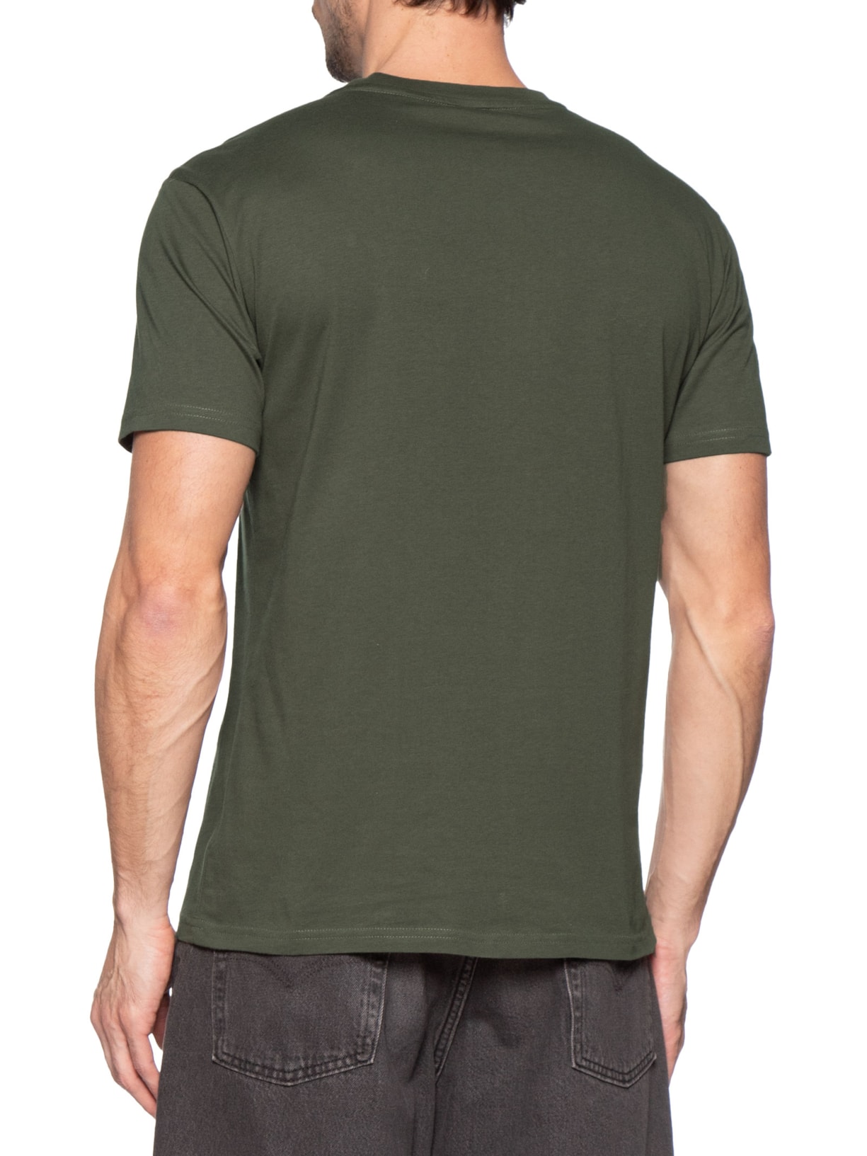 Camiseta Masculina Regular Fit Estampada Bills Font Verde Tommy Jeans