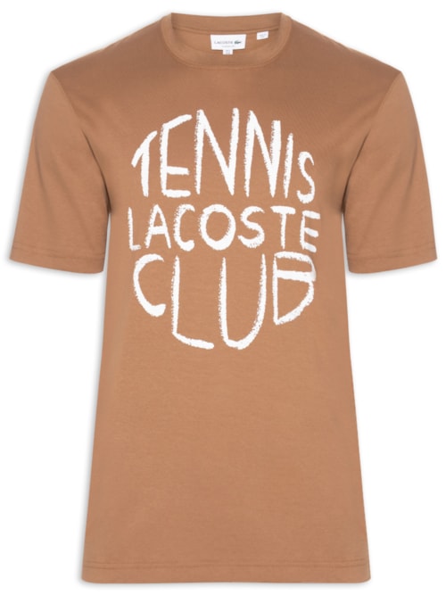 Camiseta Masculina Regular Fit Estampada - Marrom