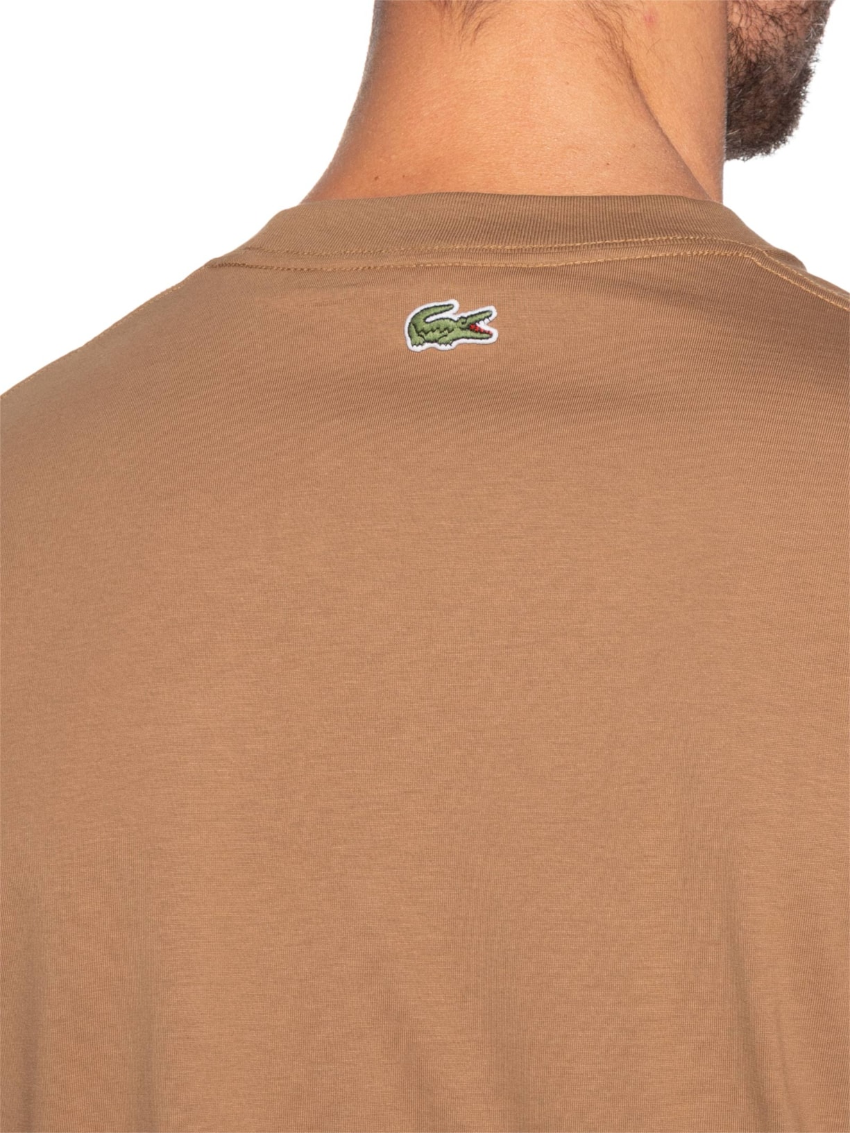 Camiseta Masculina Regular Fit Estampada Marrom Lacoste