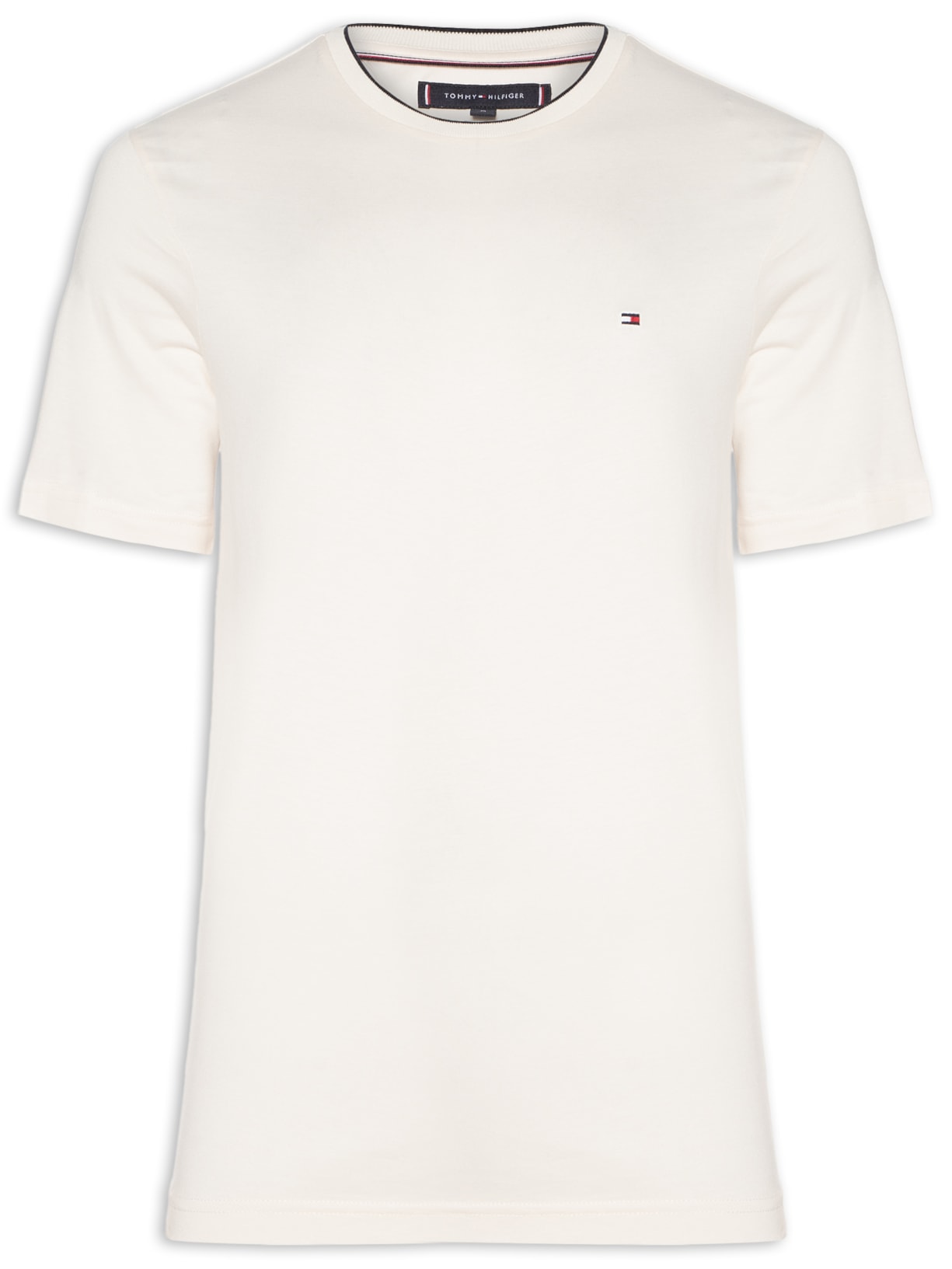 Camiseta Masculina Regular Fit Friso Gol Off White Tommy Hilfiger