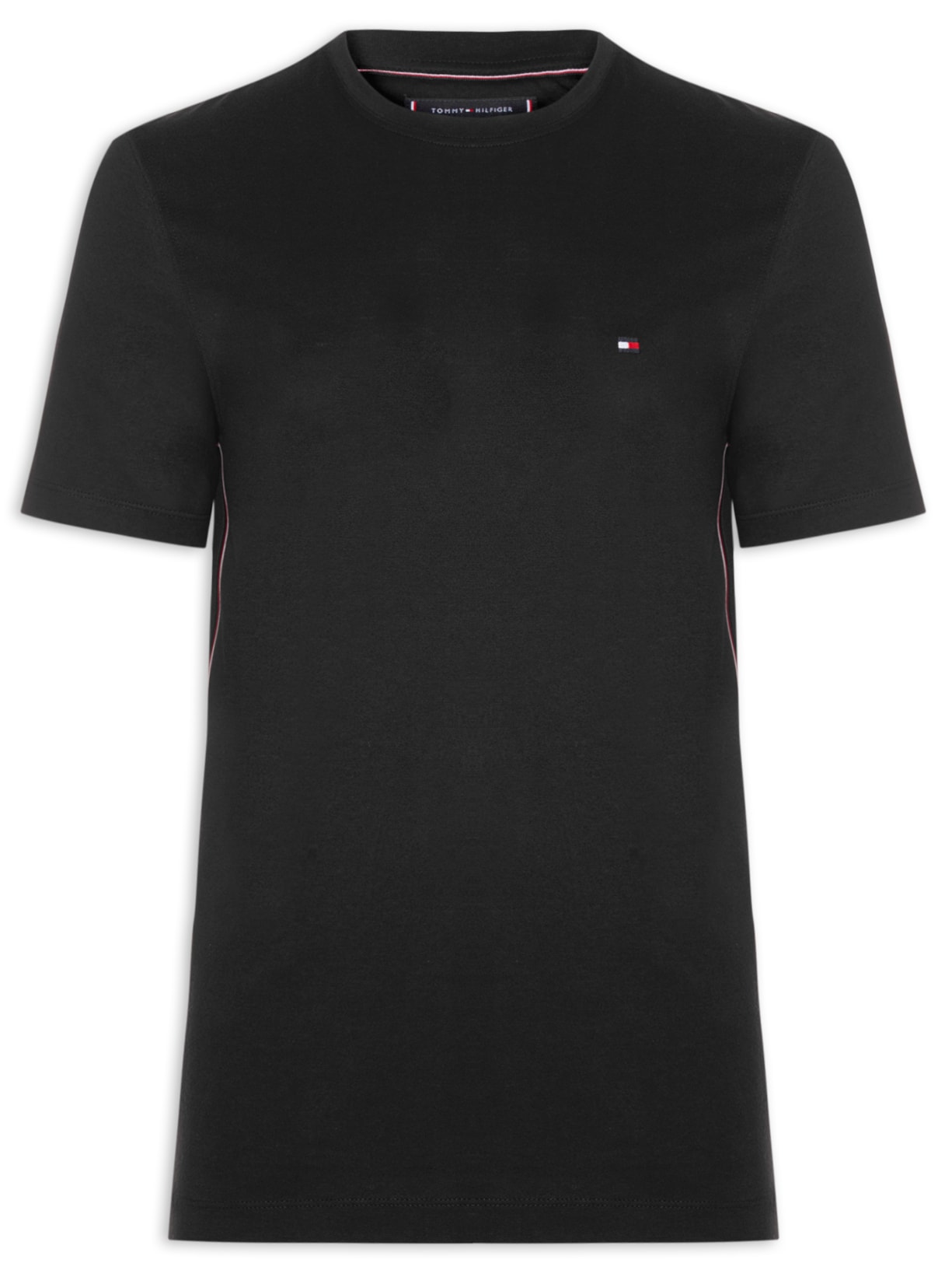 Camiseta Masculina Regular Fit Global Stripe Preto Tommy Hilfiger