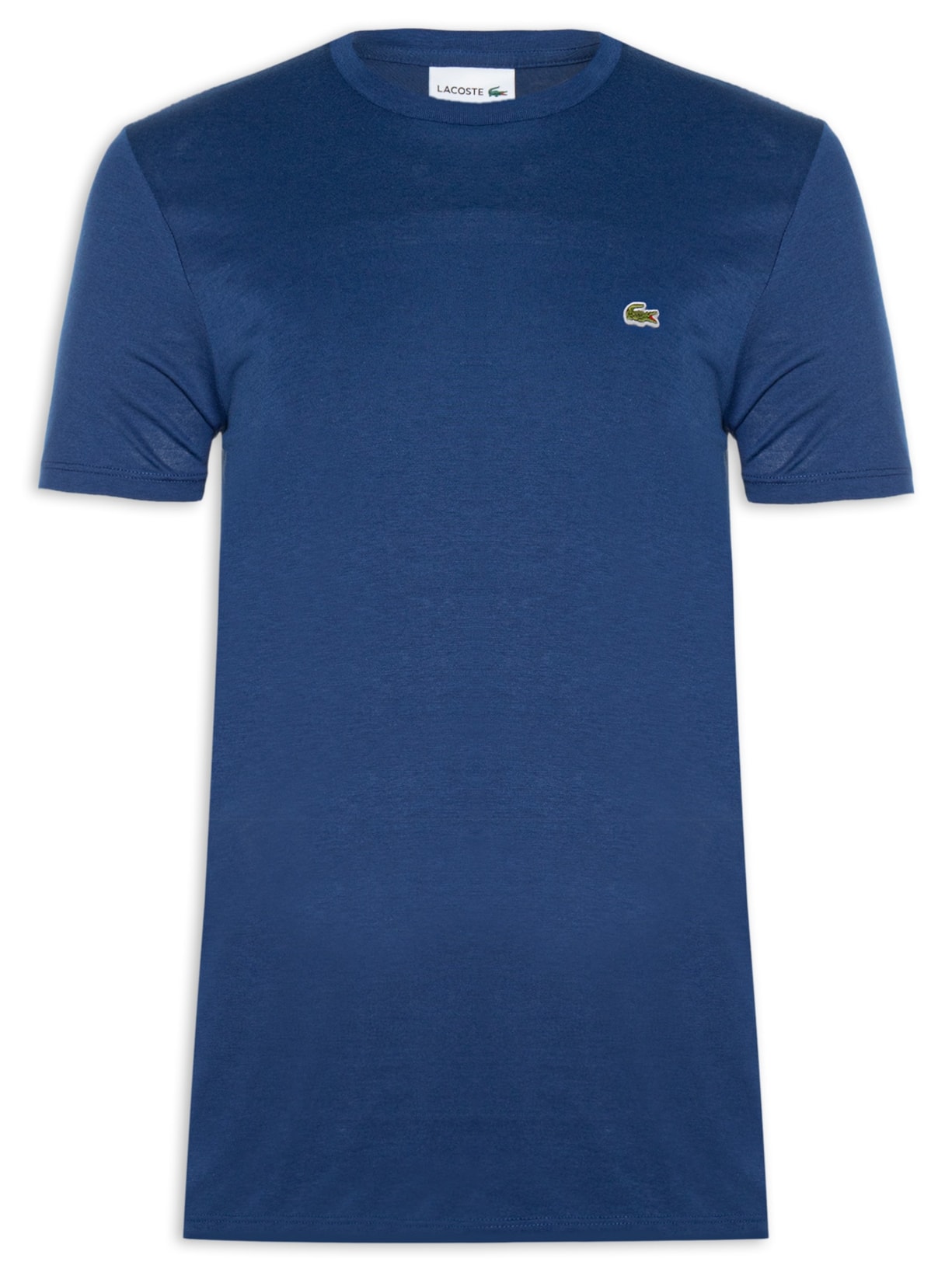 Camiseta Masculina Regular Fit Gola Careca Em Algodão Pima - Azul
