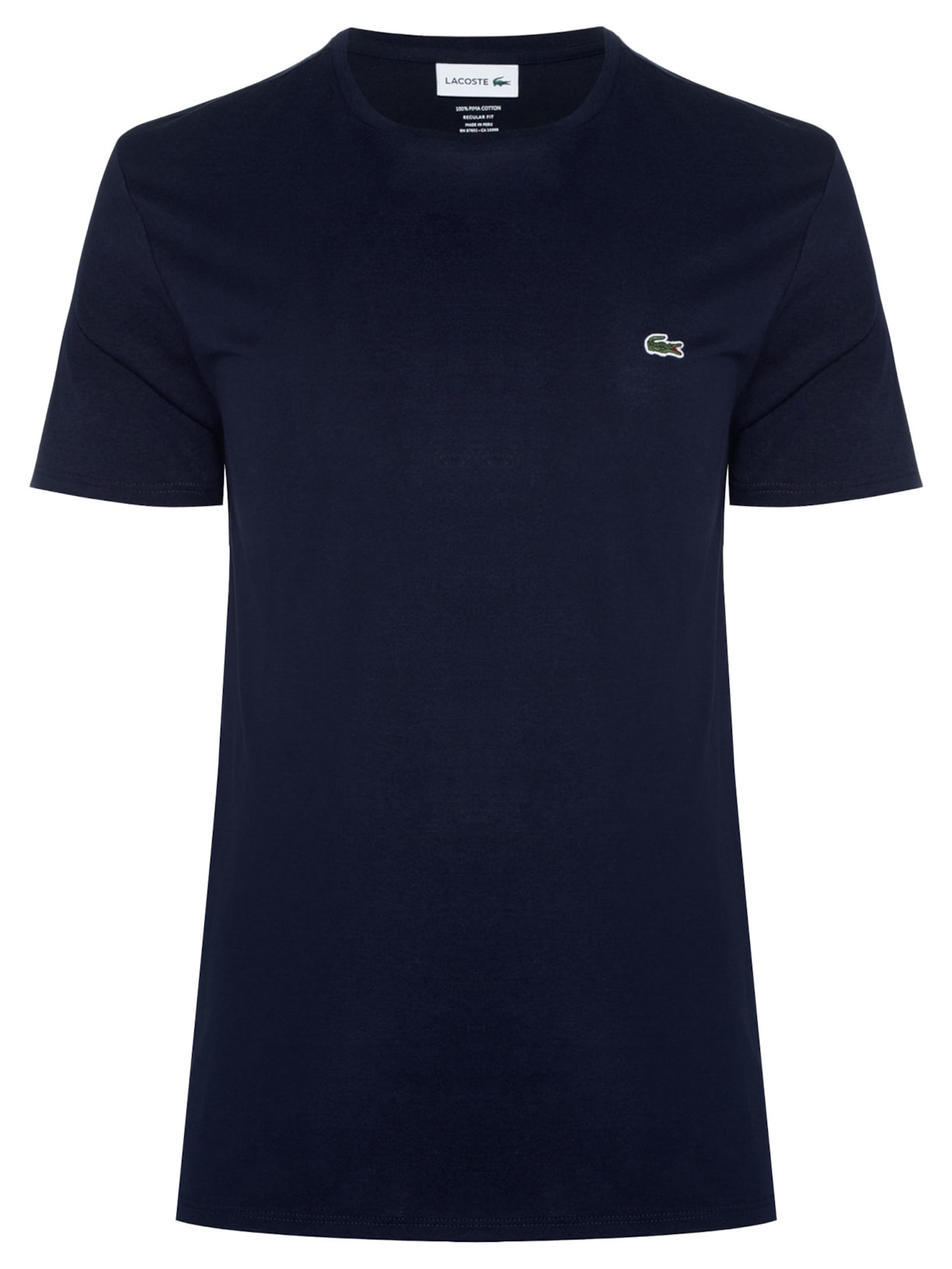 Camiseta Masculina Regular Fit Gola Redonda Em Algodão Pima - Azul