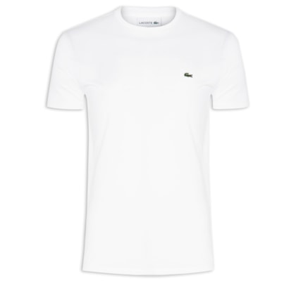 Camiseta Masculina Regular Fit Gola Redonda Em Algodão Pima - Branco 