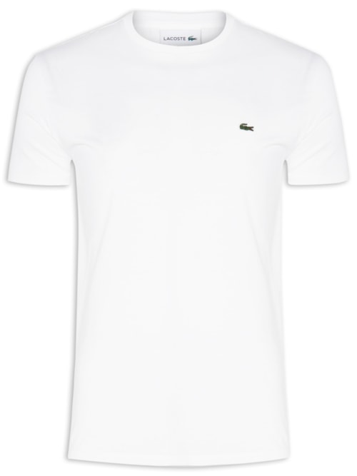Camiseta Masculina Regular Fit Gola Redonda Em Algodão Pima - Branco