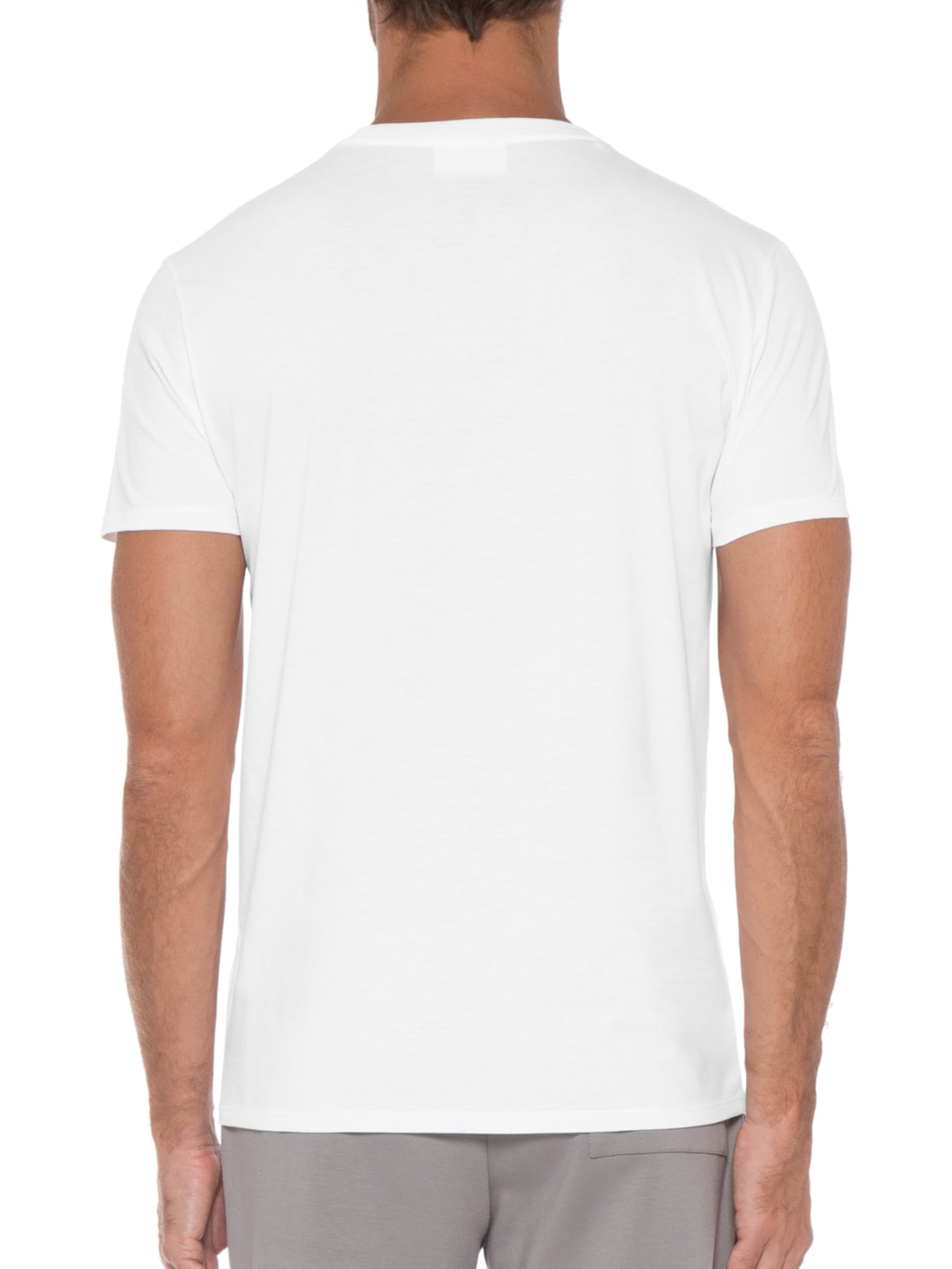 Camiseta Masculina Regular Fit Gola Redonda Em Algodão Pima Branco  Lacoste