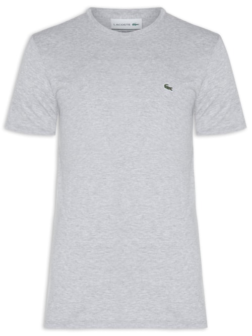 Camiseta Masculina Regular Fit Gola Redonda Em Algodão Pima - Cinza